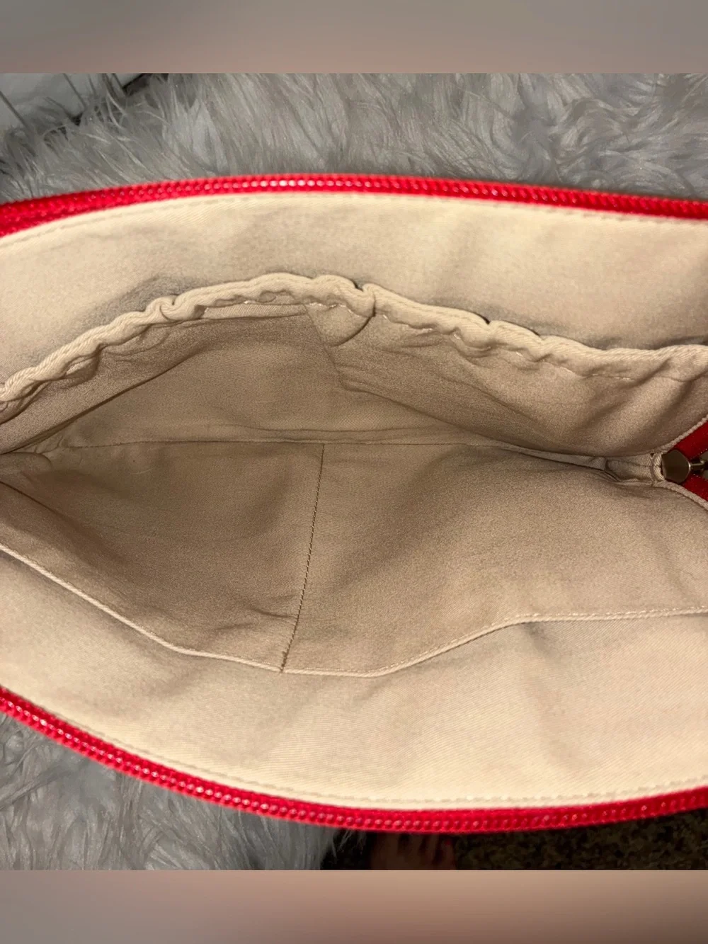 Coach Red Saffiano Leather Pouch Sleeve iPad Tablet Case Zip Around Pockets - Picture 3 of 9